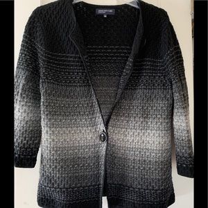 Jones New York 3/4 Sleeve Knit Wool Cardigan Large